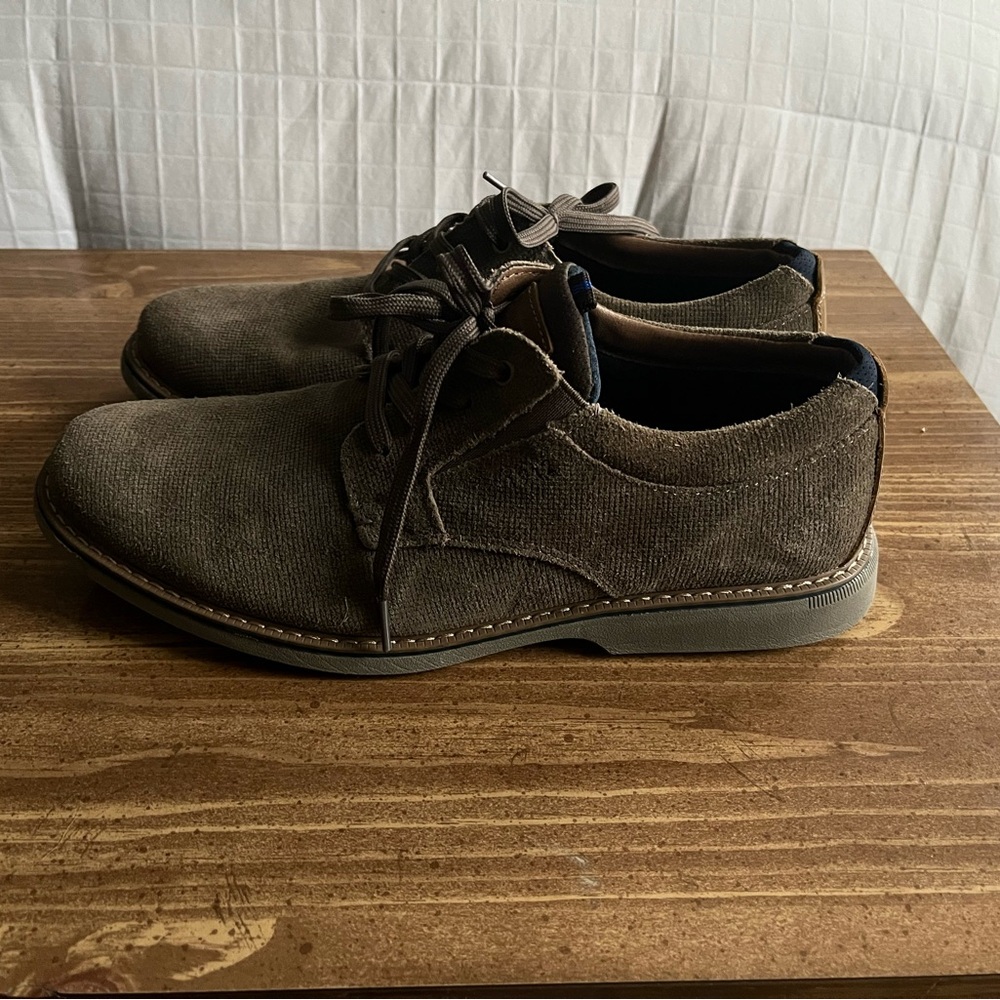 Men's Brown Canvas Oxfords
